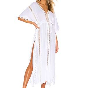 Michael Stars Farrah Caftan Maxi Dress in White